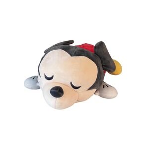 Disney Store Mickey Mouse Sleeping Cuddleez 23" Large Plush Stuffed Animal Toy